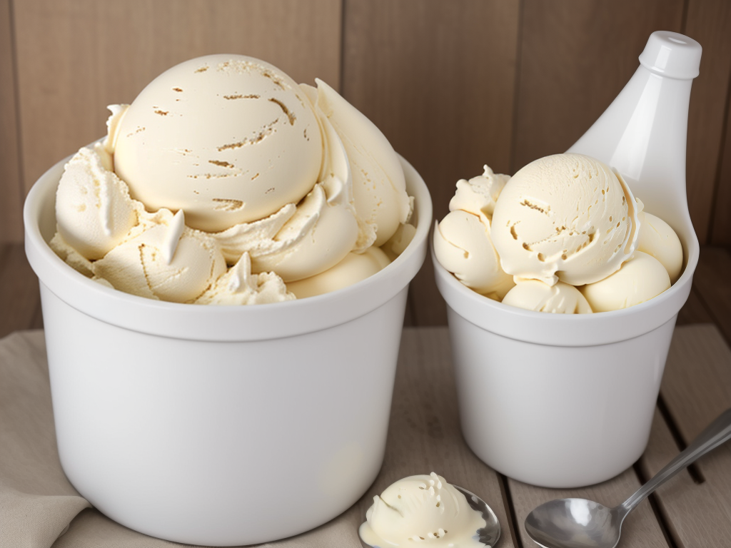 gallon of vanilla ice cream