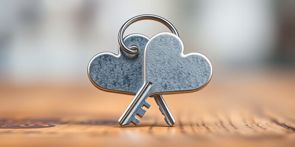 Generate a high-resolution image of two silver heart-shaped keys crossed over each other with a soft focus background, using a DSLR camera, 50mm lens, f/2.8 aperture, 1/125 sec shutter speed, and ISO 100 for enhanced image quality.
