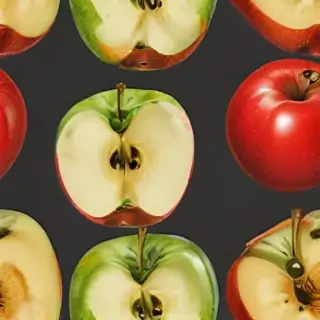 drawn apples