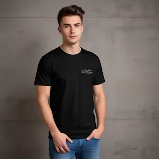 black tee mockup