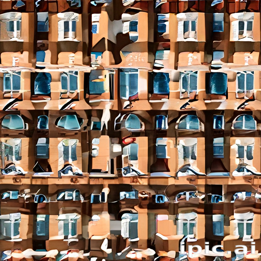 Color Distortion Windows Abstract Reflection of Urban Architecture with Distorted Windows and Colors