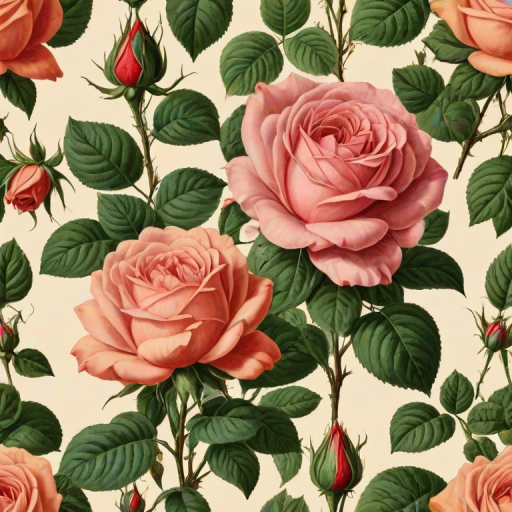 vintage rose illustration