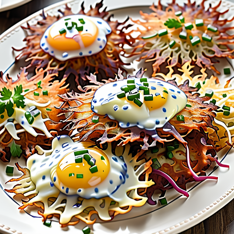 what are latkes served with
