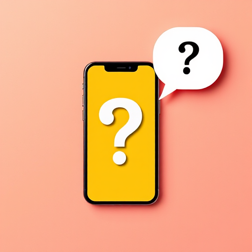 Exploring the Uncertainty: A Smartphone Displaying a Question Mark Icon