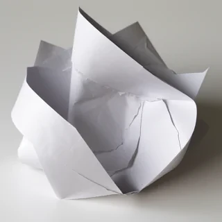 crumpled up paper