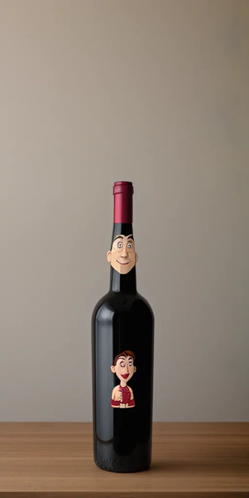 cartoon wine bottle