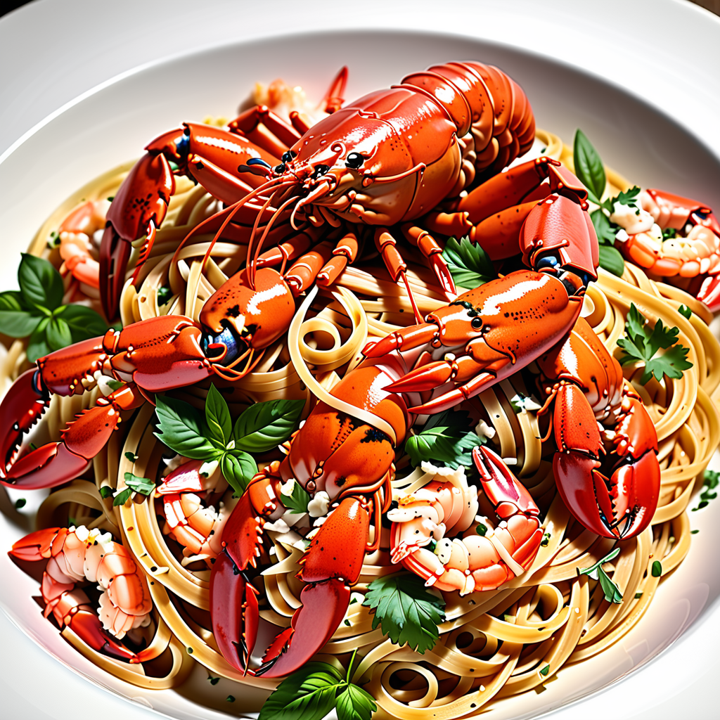 linguine with lobster and shrimp