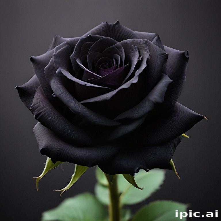 A Stunning Black Rose Symbolizing Mystery and Elegance in Nature's Beauty.
