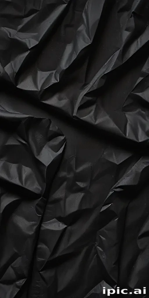crumpled black paper