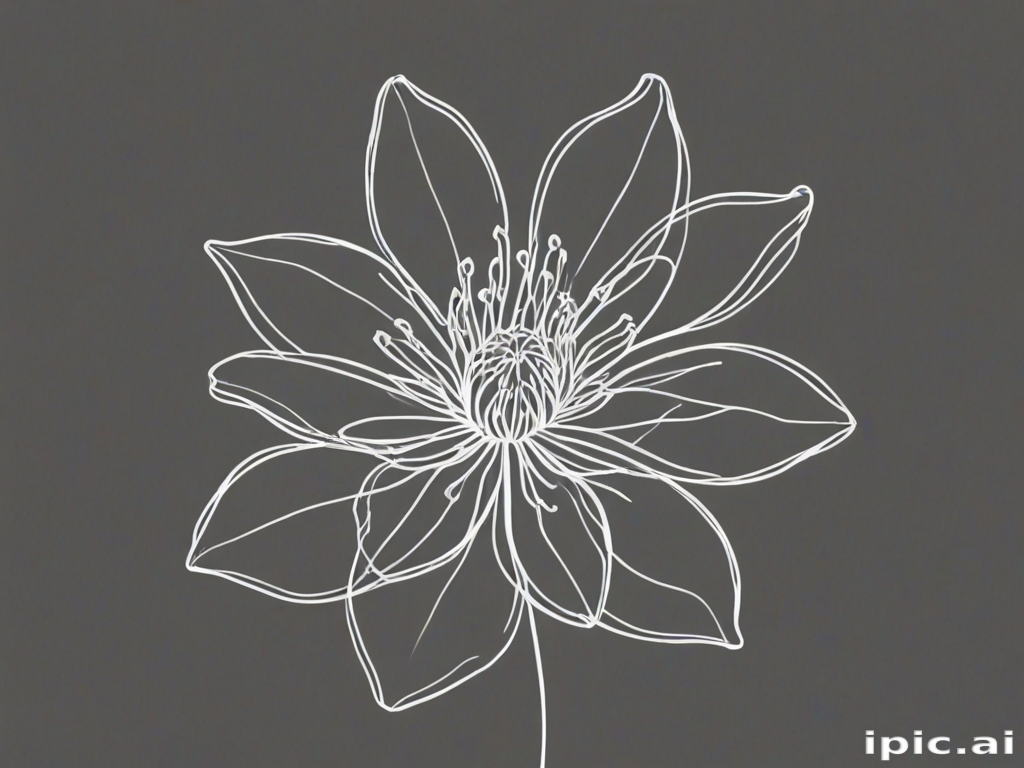 transparent flower outline