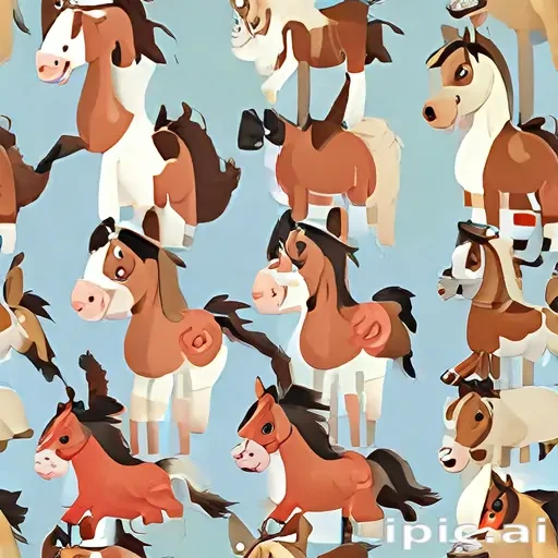 cartoon horses