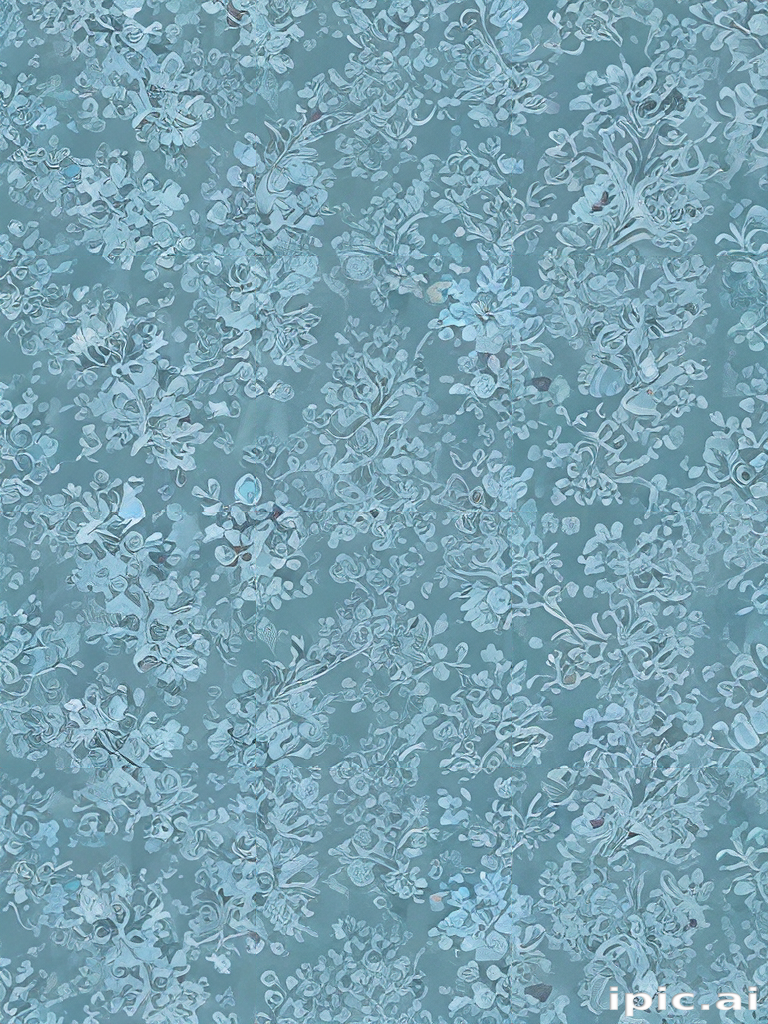 Delicate Floral Patterns on a Serene Blue Background for Elegant Decor