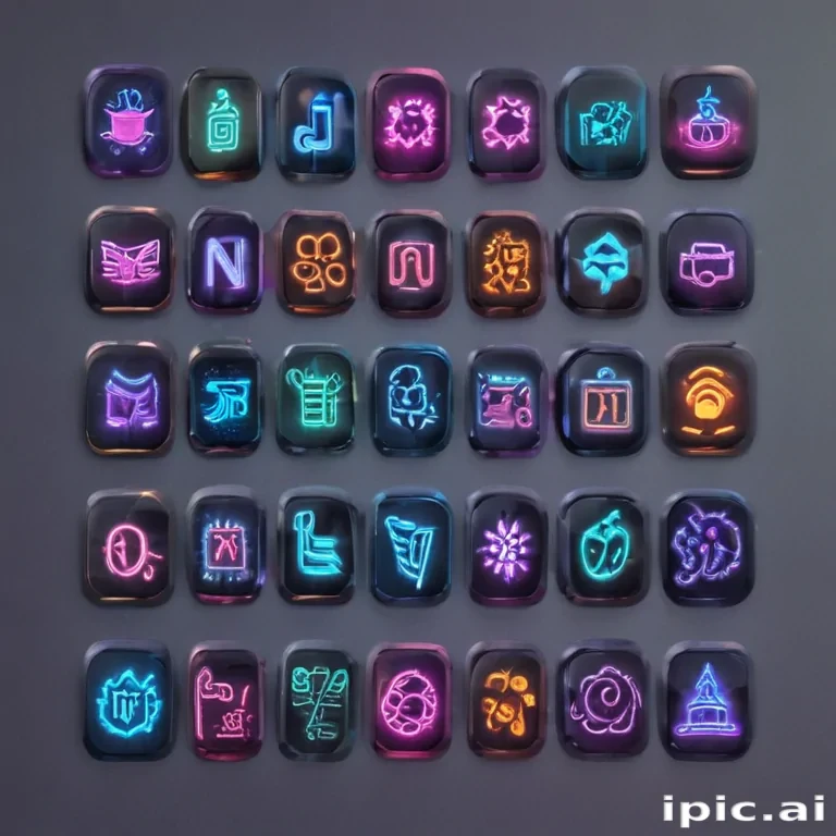 neon app icons