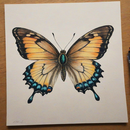 drawing pic of butterfly