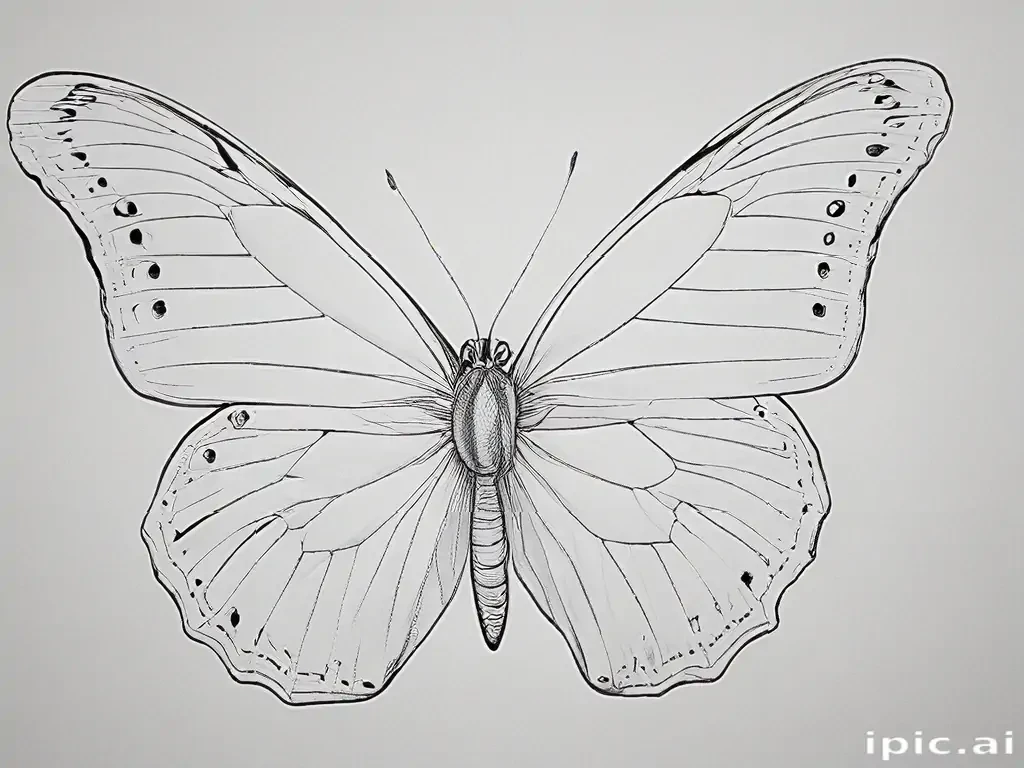 butterfly drawing outline