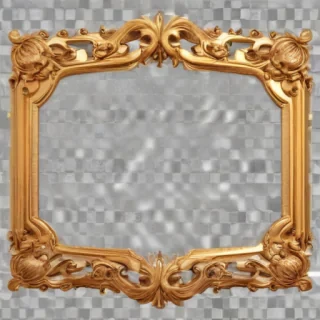 golden frame png transparent