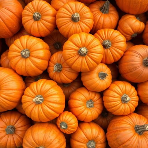 a close-up shot of a pile of orange pumpkins in various sizes and textures, natural lighting, aperture f/2.8, ISO 100, shutter speed 1/250, taken with a DSLR camera in a top-down view for a rich depth of field