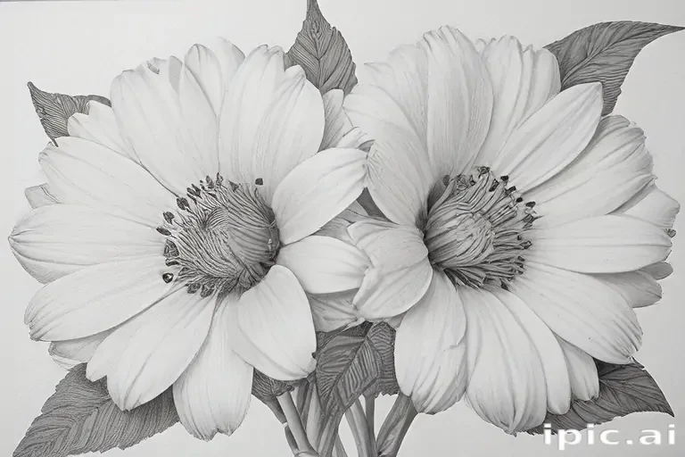 pencil drawings of flowers
