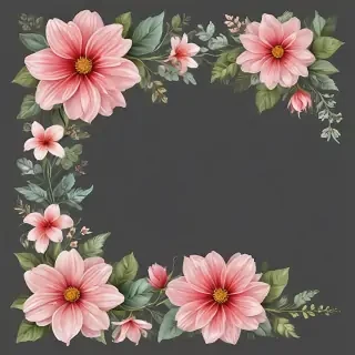 flower transparent border