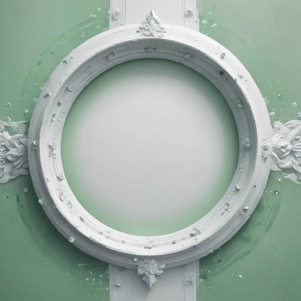 white and green background