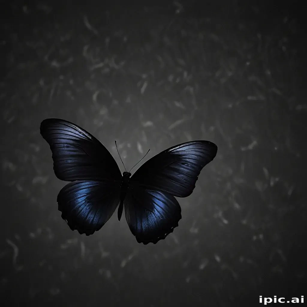black wallpaper butterfly