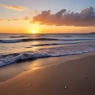 sun set on beach