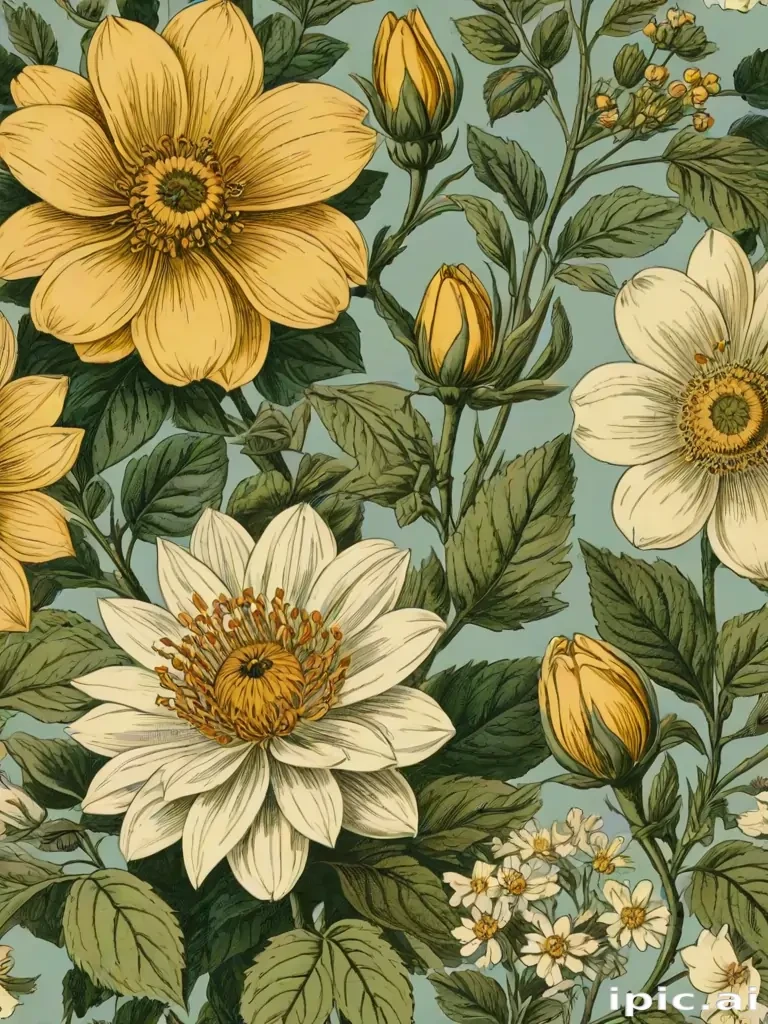 vintage flower illustration