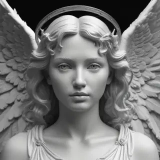angel clip art black and white
