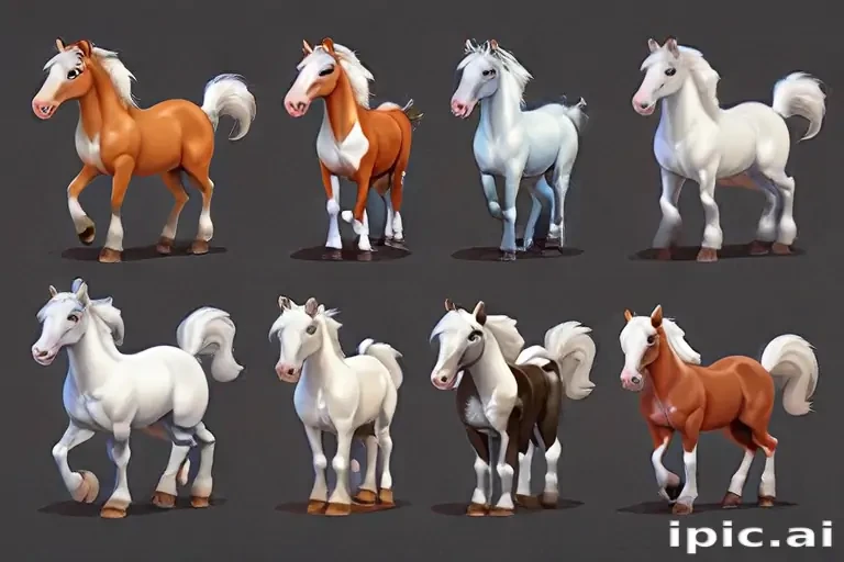 cartoon horses
