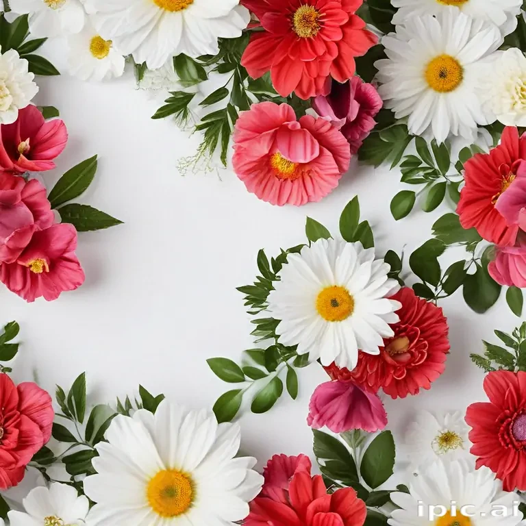 flowers with white background