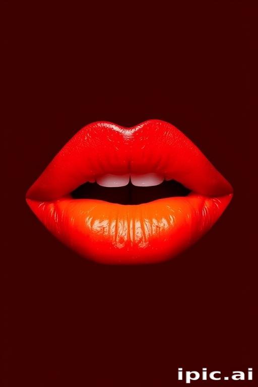 Ombre lip duo called "Flame Gradient," featuring a fiery red base that transitions into a warm orange at the center