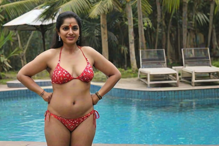 indian aunty in bikini