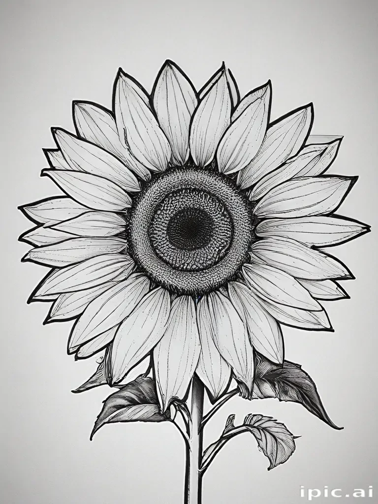 sunflower outline