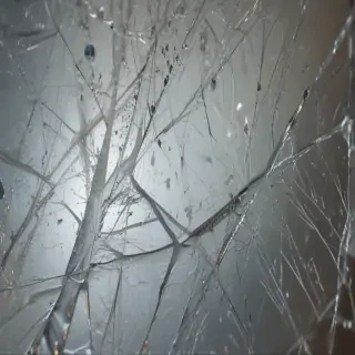 cracked glass transparent