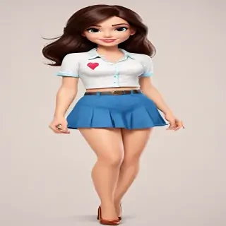 brunette cartoon character