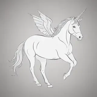 unicorn outline