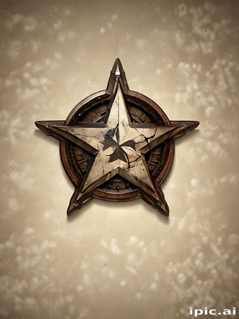 Rustic Table Star Id Rustic Wooden Star Decorated with a Vintage Touch for Home Interiors