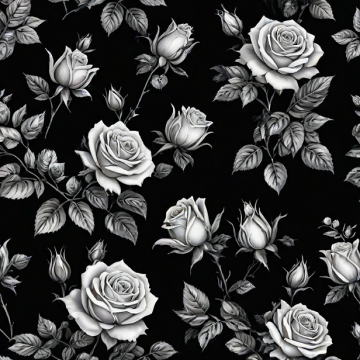rose wallpaper black