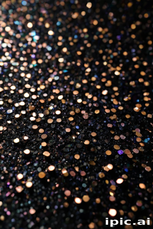 glitter on black background