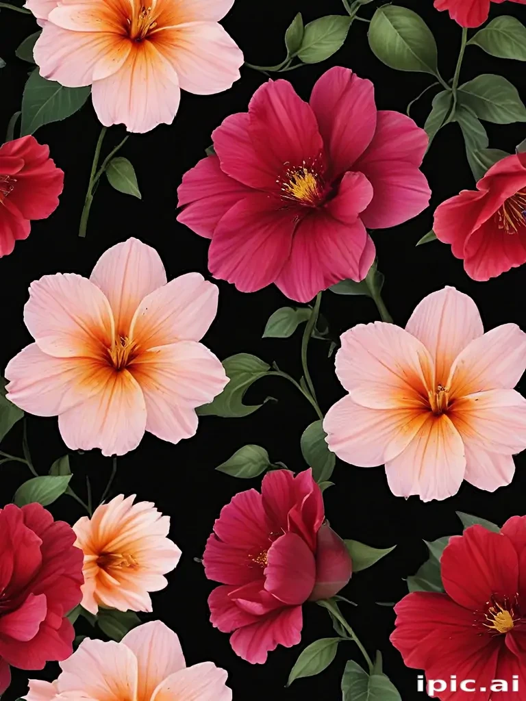 flower black background