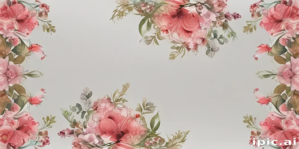 transparent floral border