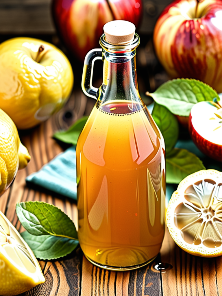 apple cider vinegar with lemon