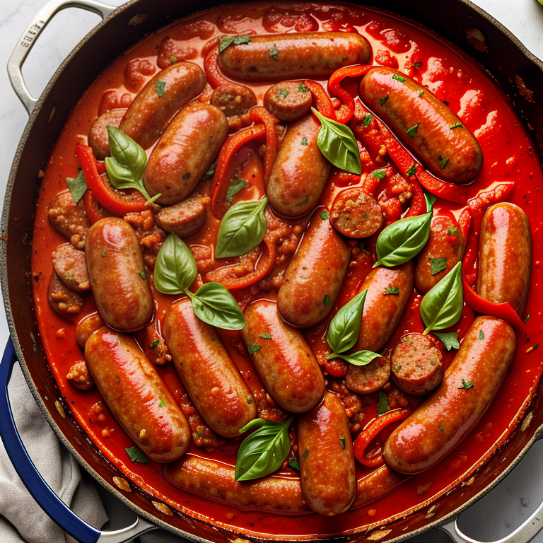 italian sausage and peppers in marinara sauce