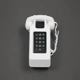 icon phone white