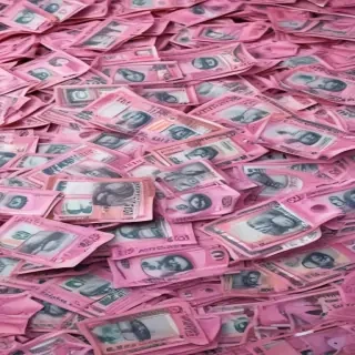 pink money background