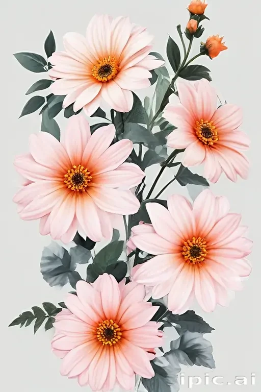 aesthetic flowers transparent background