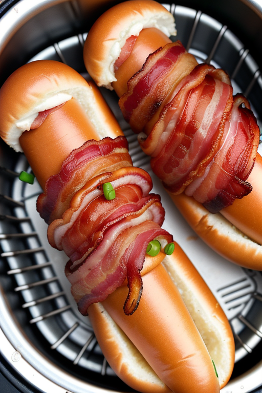 bacon wrapped hot dogs in air fryer
