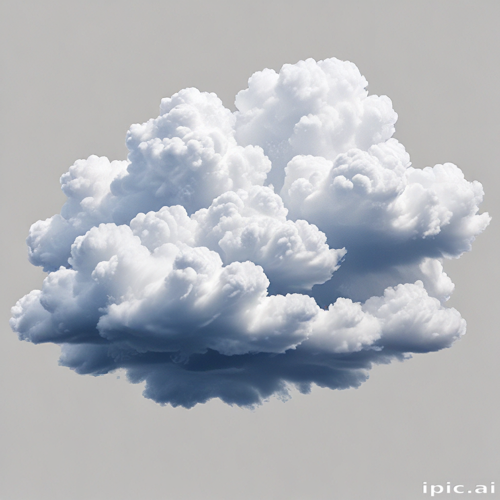 Fluffy White Clouds Floating Gracefully Against a Soft Gray Background
