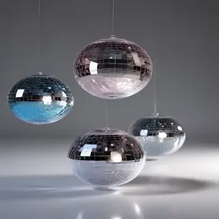transparent disco balls