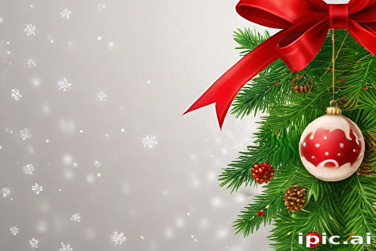 Festive Christmas Tree Decoration with Ornaments and a Bright Red Bow